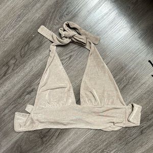 White Fox Come on Over Crop in MOCHA